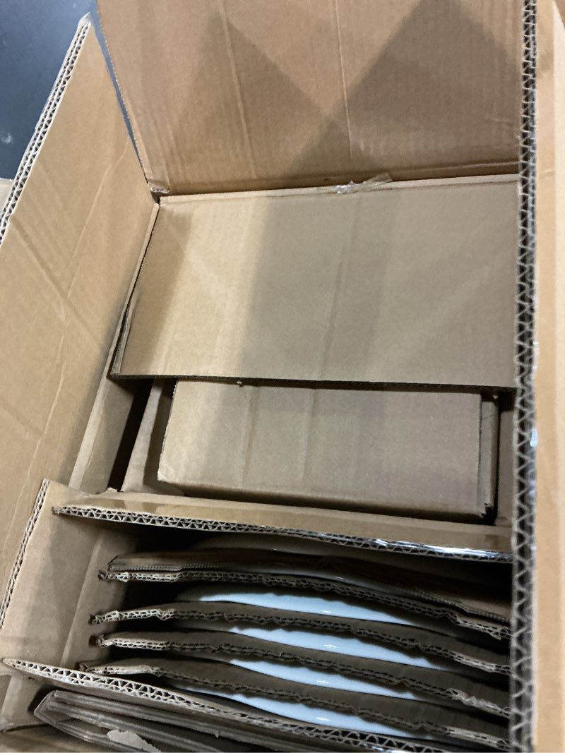 Condition photo showing Good Condition for LERATIO Ceramic Dinnerware Sets for 6,Porcelain Plates and Bowls Sets with Wavy Edge,Microwave & Dishwasher & Oven Safe,Light Weight & Scratch Resistant Dishes Sets-Light Blue(18pcs)