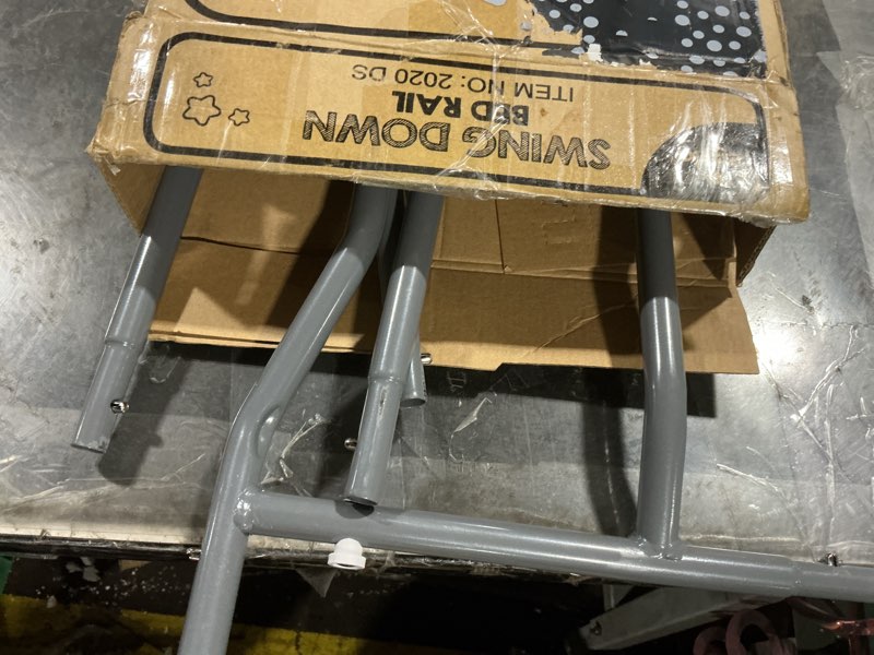 Condition photo showing Good Condition for regalo safety swing down bed rail guard for toddlers, bed safety rail with patented gap guard, fits twin, full & queen mattress, white, tested & safe for 30 years, american designed, family owned 43 inch