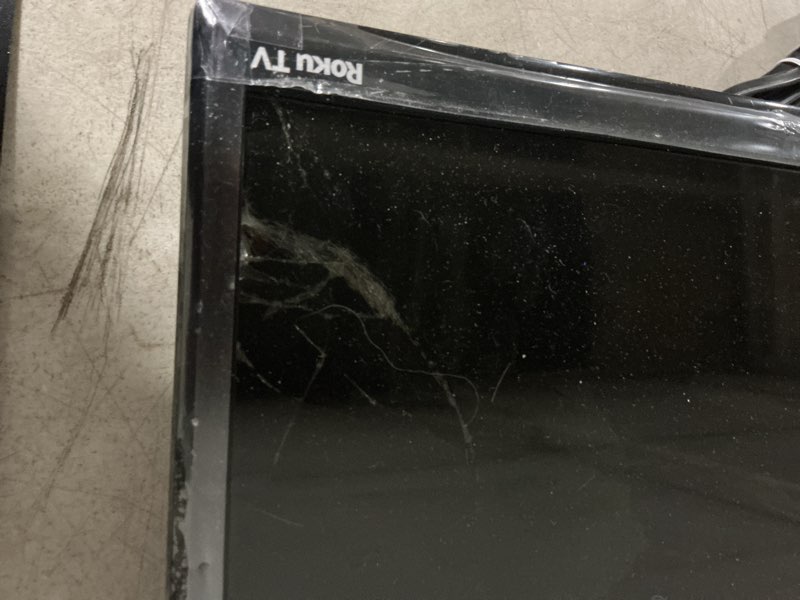 Condition photo showing As Is for FOR PARTS ONLY screen shattered. ONN 24-Inch Class HD 720p Smart TV + Free Wall Mount with Wi-Fi Connectivity and Mobile App | Flat S