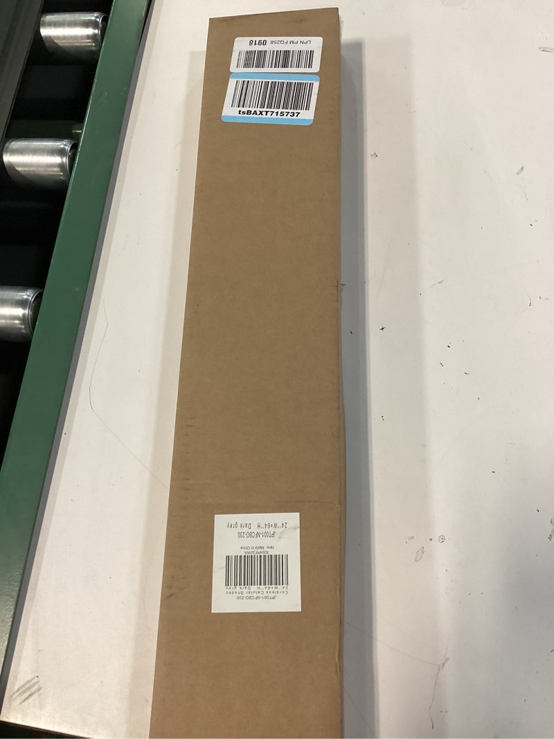 Condition photo showing New/Like New for lazblinds no tools no drill cordless cellular shades, blackout light blocking honeycomb shades for home, thermal insulation blinds for windows, 37" w x 64" h, dark grey blackout-dark grey 37" w x 64" h