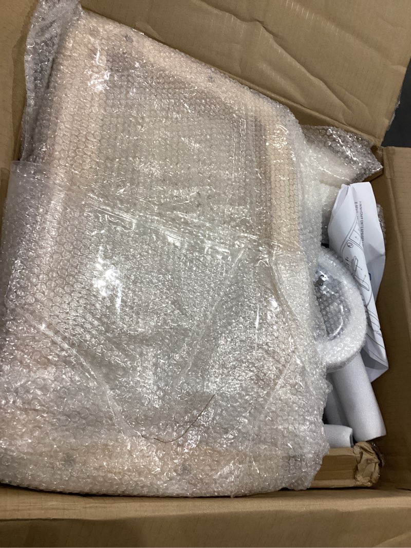 Condition photo showing Good Condition for Finnhomy Modern Rattan Bar Stools Set of 2 - Natural Woven Design, Swivel Seat, Footrest, and Cane Backrest, Height Adjustable Bar Chairs for Kitchen Counter and Dining Room, Velvet White