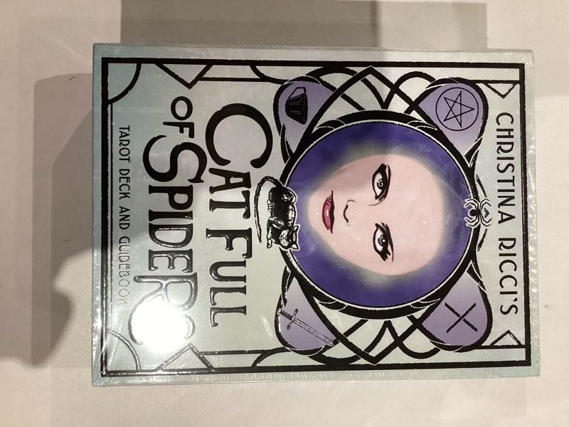 Condition photo showing New/Like New for Christina Ricci's Cat Full of Spiders Tarot Deck and Guidebook