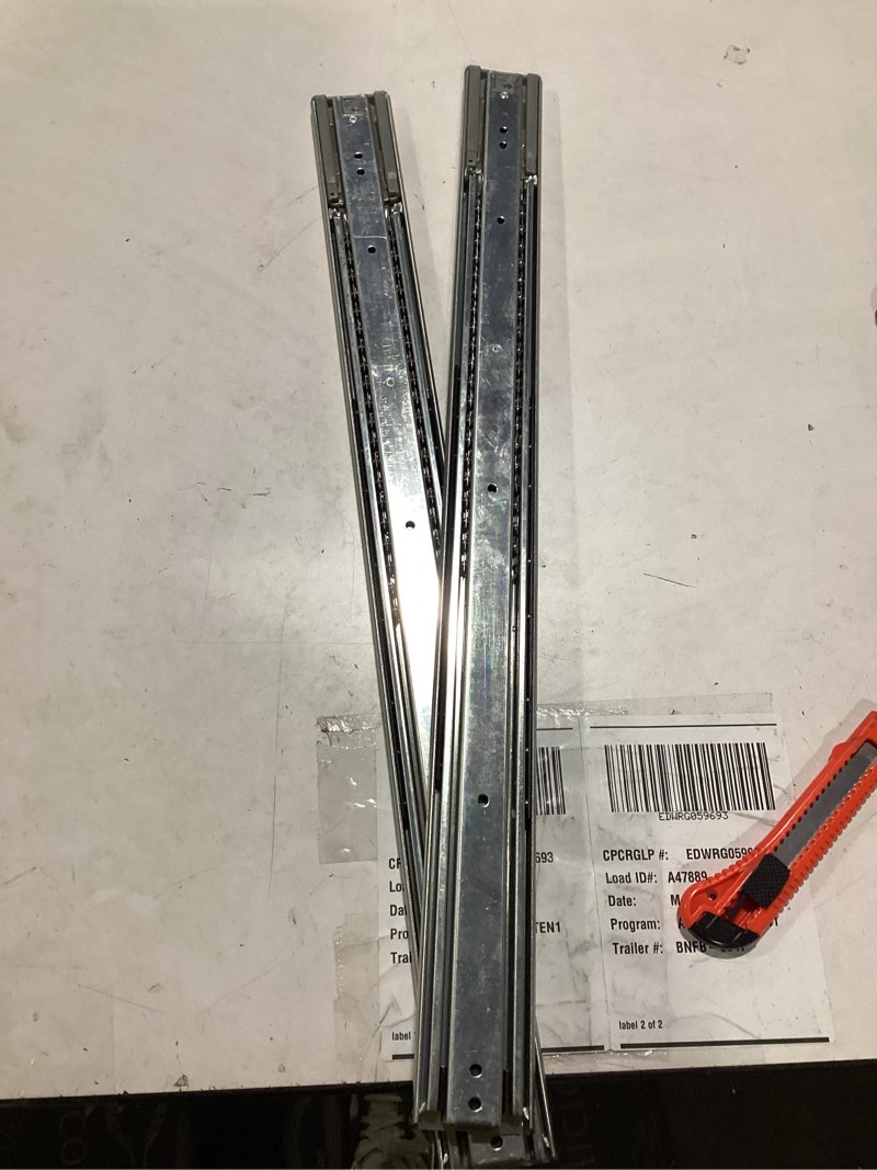 Condition photo showing New/Like New for Thickened 200Lbs Soft Close Heavy Duty Drawer Slides 1 Pair 24 Inch Full Extension Ball Bearing Self Slow Closing Rails Kitchen Cabinet Tool Box Runners Tracks Glides (1/2" Thick, 24" L) 24inch W:51mm(Soft Close)