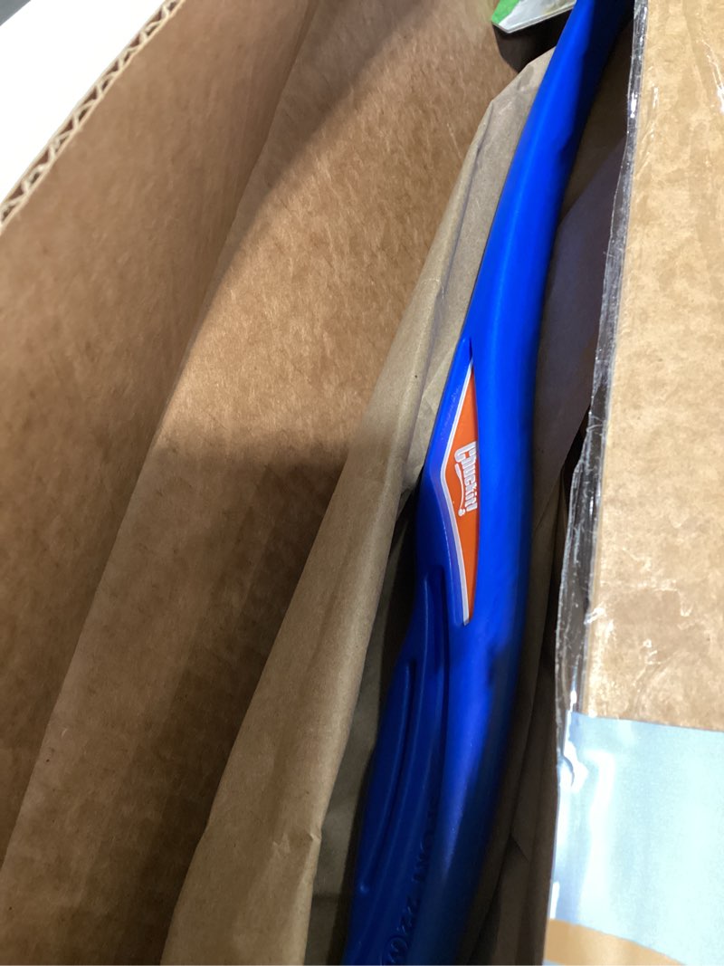 Condition photo showing New/Like New for chuckit! the duo 22m double launcher dog toy, 22" length, includes 2 medium tennis balls (2.5") size medium for breeds 20-60lbs, multi-dog and pack play