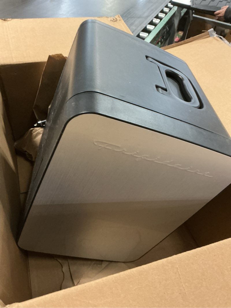 Condition photo showing As Is for Frigidaire Portable 10L, 15-can Mini Fridge Brushed Stainless Rugged Refrigerator, EFMIS188-SS