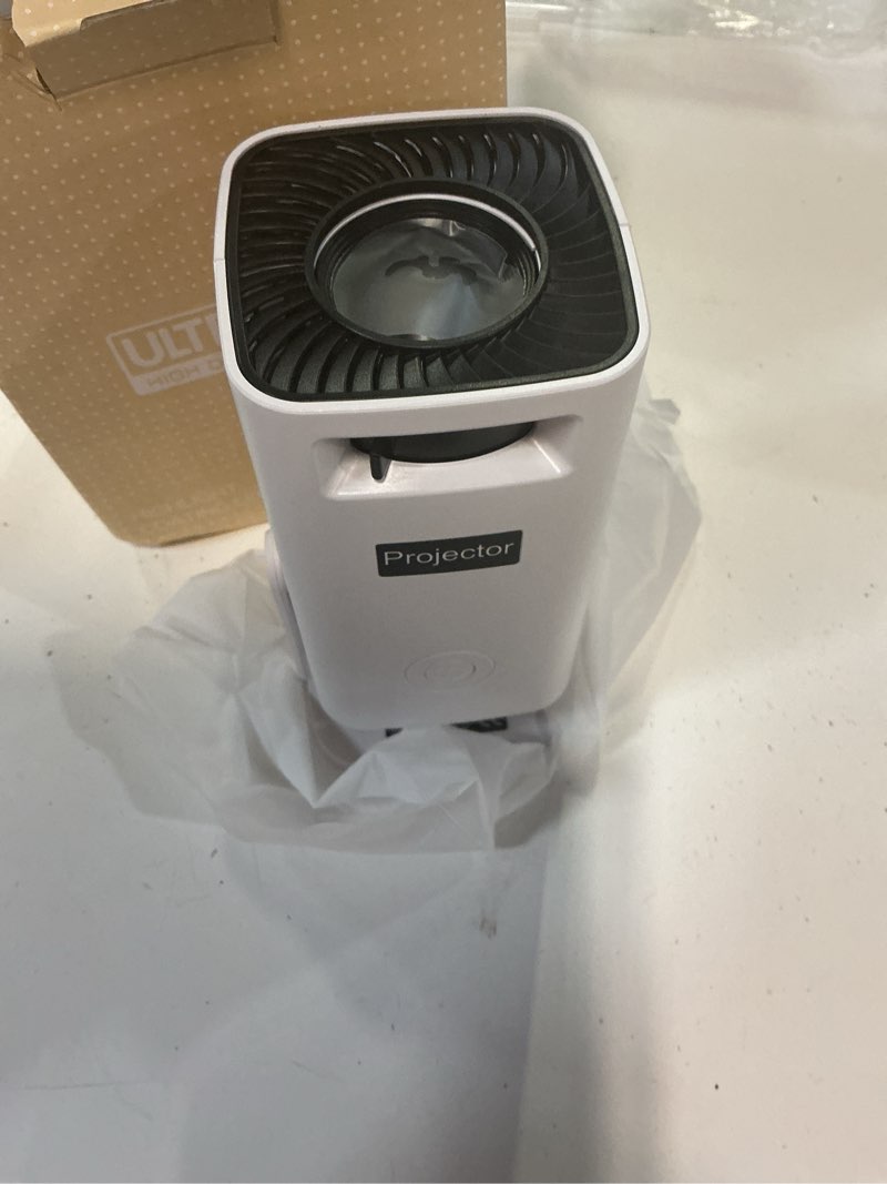 Condition photo showing New/Like New for mini projector, portable projector 4k & full hd 1080p support, 270° rotation outdoor projector, movie projector compatible with smartphone, tv stick, laptop, ps4, hdmi, usb ivory