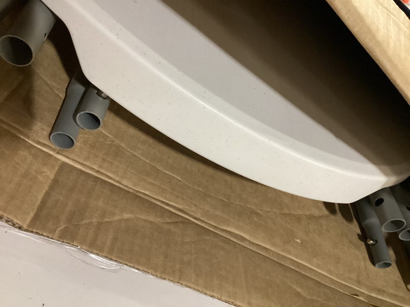 Condition photo showing Good Condition for 28in Cocktail Table White High Top Folding, Round Portable Bar Height Folding Table with Removable Legs, Indoor Outdoor Banquet for Parties, Commercial, Speech, School White 28×43 in