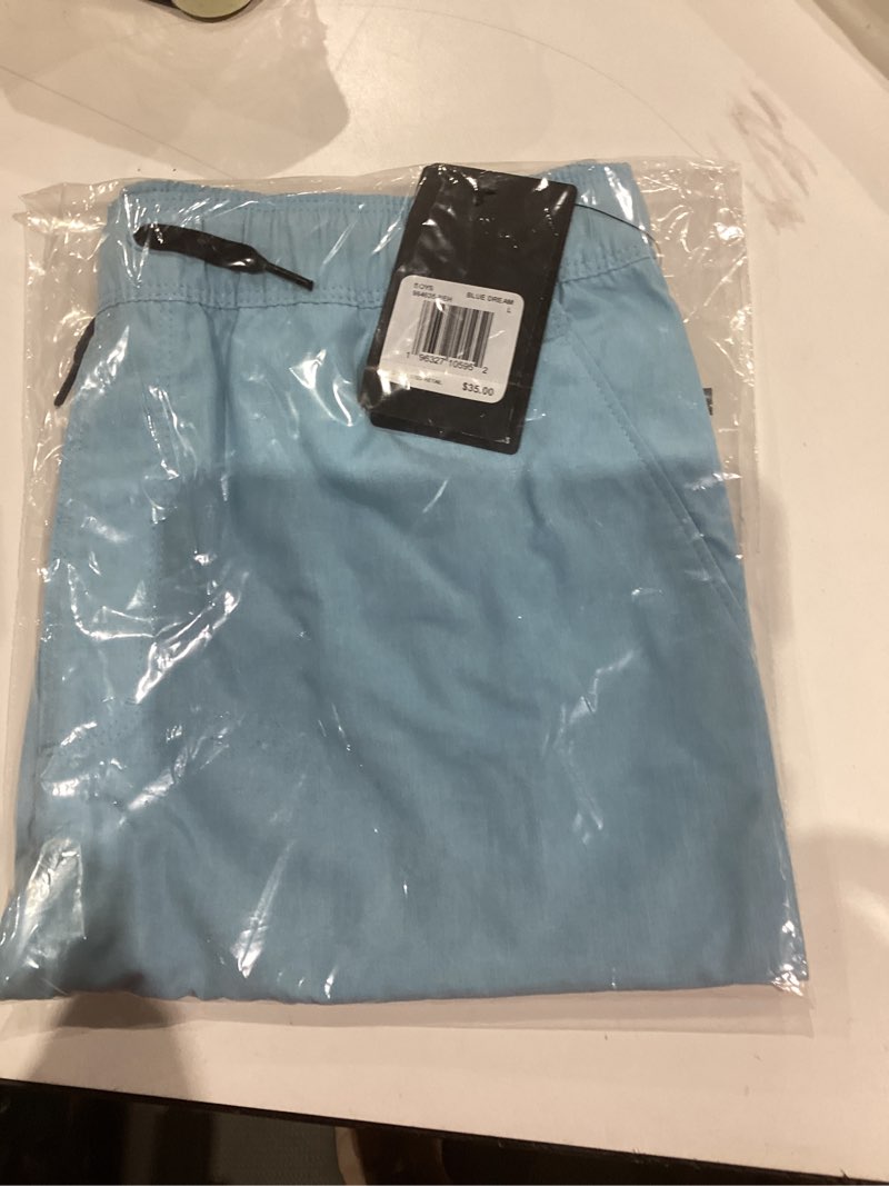 Condition photo showing New/Like New for Hurley Boys H20-dri Pull on Shorts Large Dream Blue