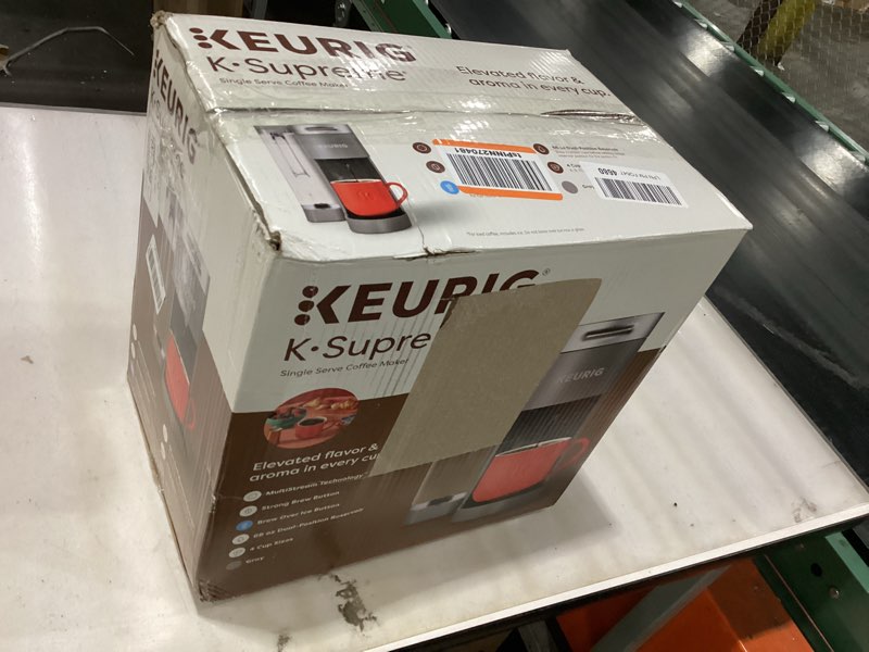 Condition photo showing New/Like New for Keurig K-Supreme Single Serve K-Cup Pod Coffee Maker, MultiStream Technology, 4 Brew Sizes, 66oz Dual-Position Removable Reservoir, Gray Gray Coffee Maker
