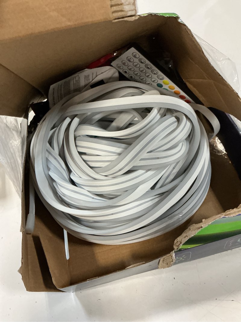 Condition photo showing New/Like New for silfu neon rope lights, 50ft rgb led strip lights, waterproof ip67 led lights for bedroom, diy design, music sync, 44 key remote control, multiple modes for bedroom, holiday decoration
