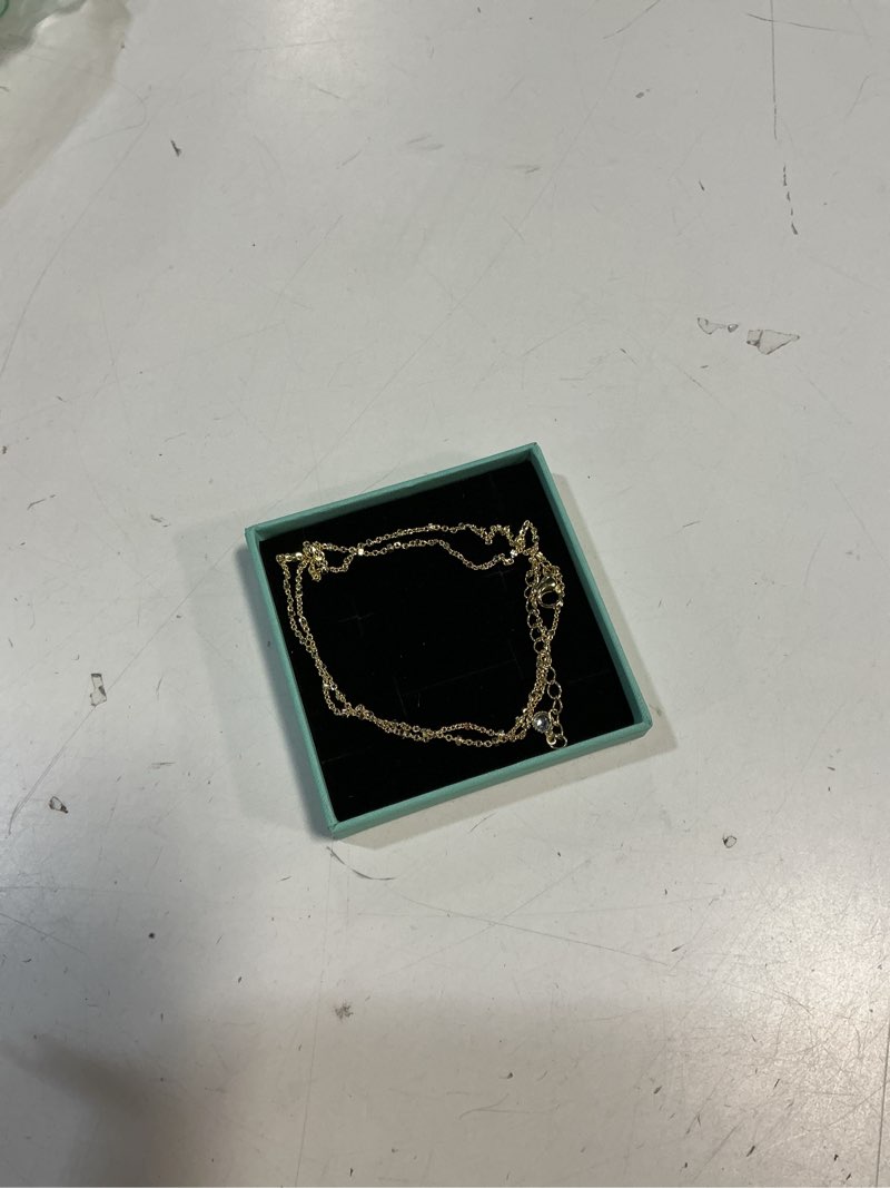 Condition photo showing Good Condition for mideeo gold/silver ankle bracelets for women,14k gold anklets for women waterproof cuban link heart beads herringbone rhinestone anklets set layered anklet bracelets for women gold jewelry gift 2 layers anklet a-gold