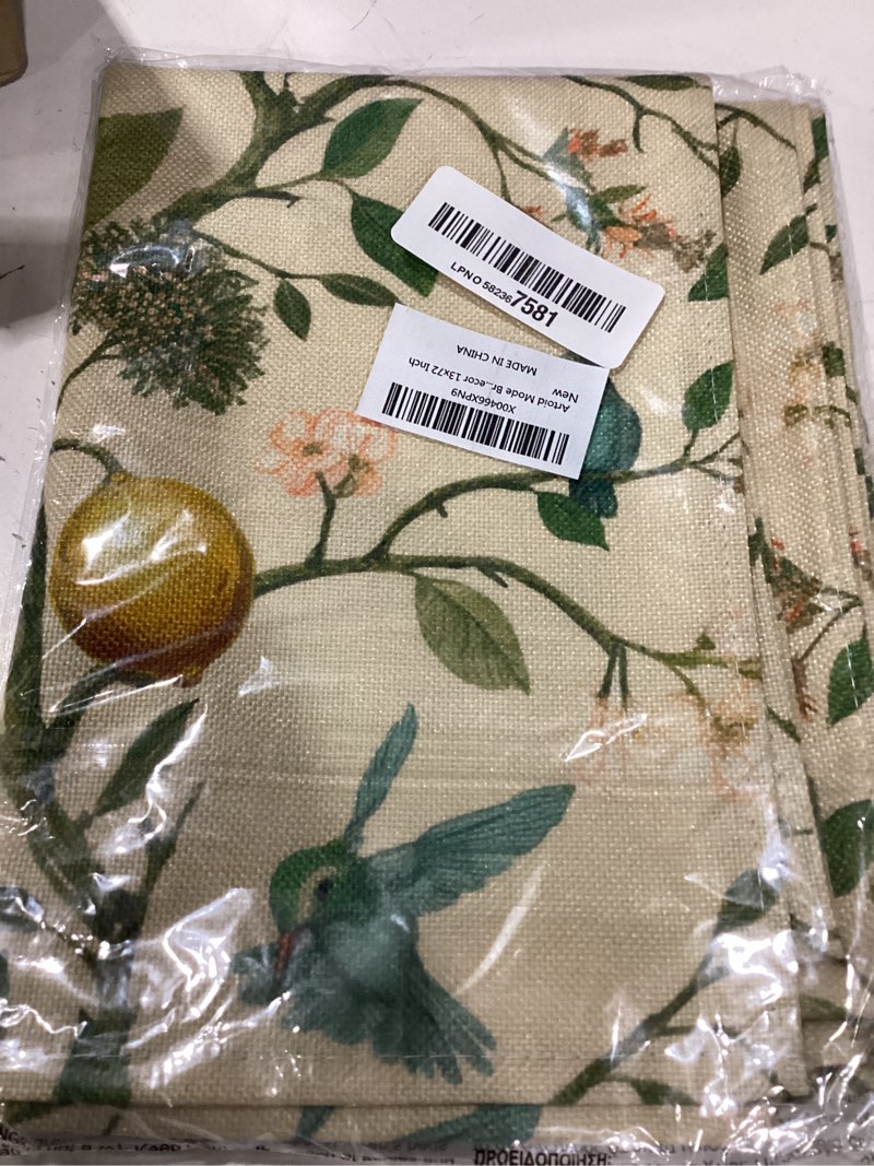 Condition photo showing New/Like New for artoid mode brown lemon tree bird flower summer table runner,spring kitchen dining table decoration for home party decor 13x72 inch 13" x 72", table runner brown