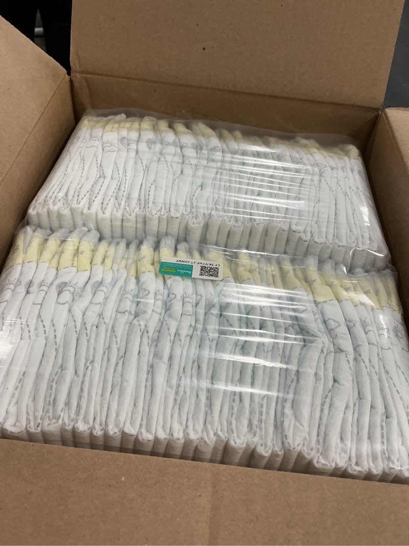 Condition photo showing New/Like New for pampers swaddlers diapers, size 1 (8-14 lbs), 198 count, absorbent, keeps baby dry and comfortable, skin safe disposable baby diaper (packaging may vary) size 1 198