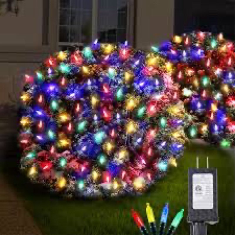 Christmas Net Lights Outdoor 120 LED 6ftx5ft Christmas Decorations Light ,8 Modes Connectable Waterp