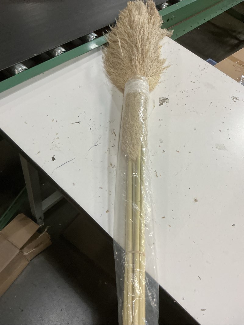 Condition photo showing Good Condition for meccanixity 12 pcs faux pampas grass,47” fake pampas grass decor for living room party wall vase wedding decoration,natural