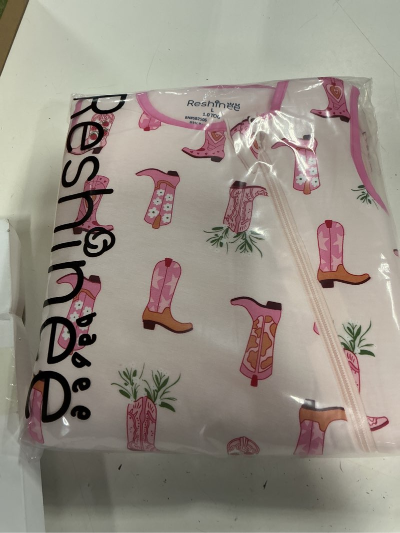 Condition photo showing New/Like New for little sleepies crib sheet for toddler bed, pink ready to rodeo | 52x28x10 viscose from bamboo crib sheet for boys & girls, hypoallergenic, sensory friendly, elastic band, fits standard cribs