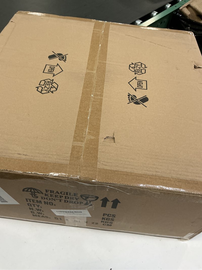 Condition photo showing New/Like New for 20" Boho Ceiling Fan with Light, Coastal Fandelier Ceiling Fans with Lights and Remote Control,Caged Wood Beaded Flush Mount with 6 Speeds for Living Room Bedroom Nursery 20 Inch Gold Boho Beaded Fandelier Ceiling Fan