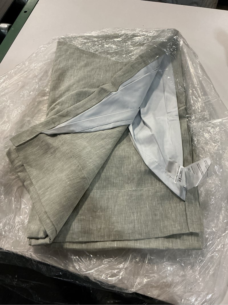 Condition photo showing Good Condition for european linen true blackout curtain, 48x84, sage