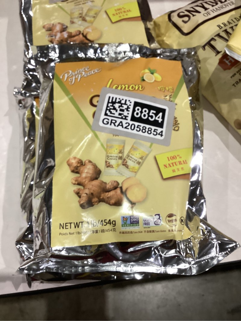 Condition photo showing New/Like New for Prince of Peace Ginger Chews With Lemon, 1 lb. – Candied Natural Candy