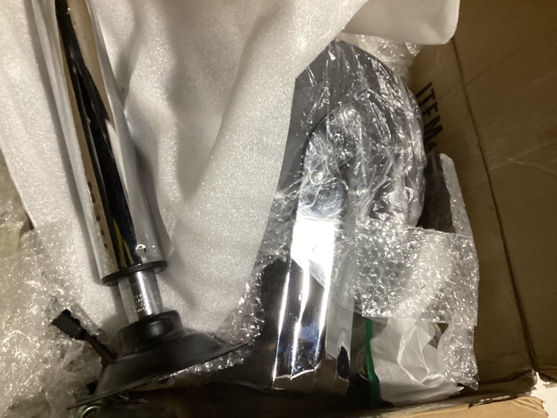 Condition photo showing As Is for Kaleurrier Swivel Stool Adjustable Height: Heavy Duty Hydraulic Rolling Chair Metal Stool for Kitchen Salon Bar Office Massage (with Back Rest) (Coffee)