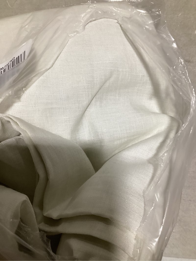 Condition photo showing Good Condition for european linen room darkening curtain, 48x84, ivory