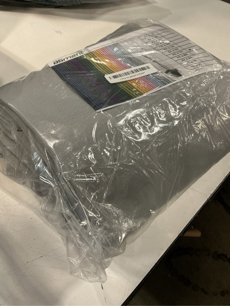 Condition photo showing Good Condition for bgment thermal insulated 100% blackout curtains for bedroom with black liner, double layer full room darkening noise reducing rod pocket curtain (42 x 72 inch, light grey, 2 panels) 42"w x 72"l (pack of 2) light grey