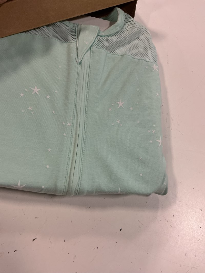 Condition photo showing Good Condition for happiest baby sleepea 5-second swaddle - 100% organic cotton baby swaddle blanket - doctor designed promotes healthy hip development (teal stars, medium) teal stars medium