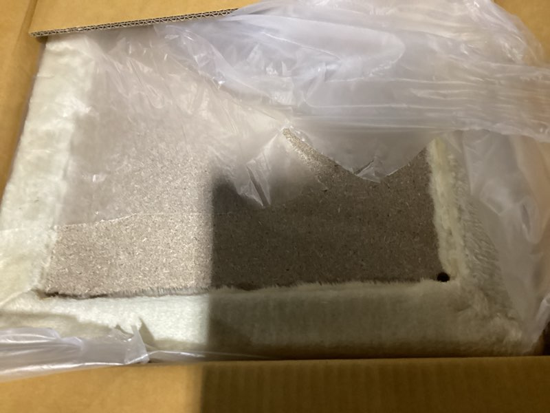 Condition photo showing Good Condition for feandrea cat tree, 59.5-inch tall cat tower, plush multi-level condo with 5 scratching posts, 2 perches, 2 caves, hammock, 2 pompoms, beige upct192m01 59.5 inches beige