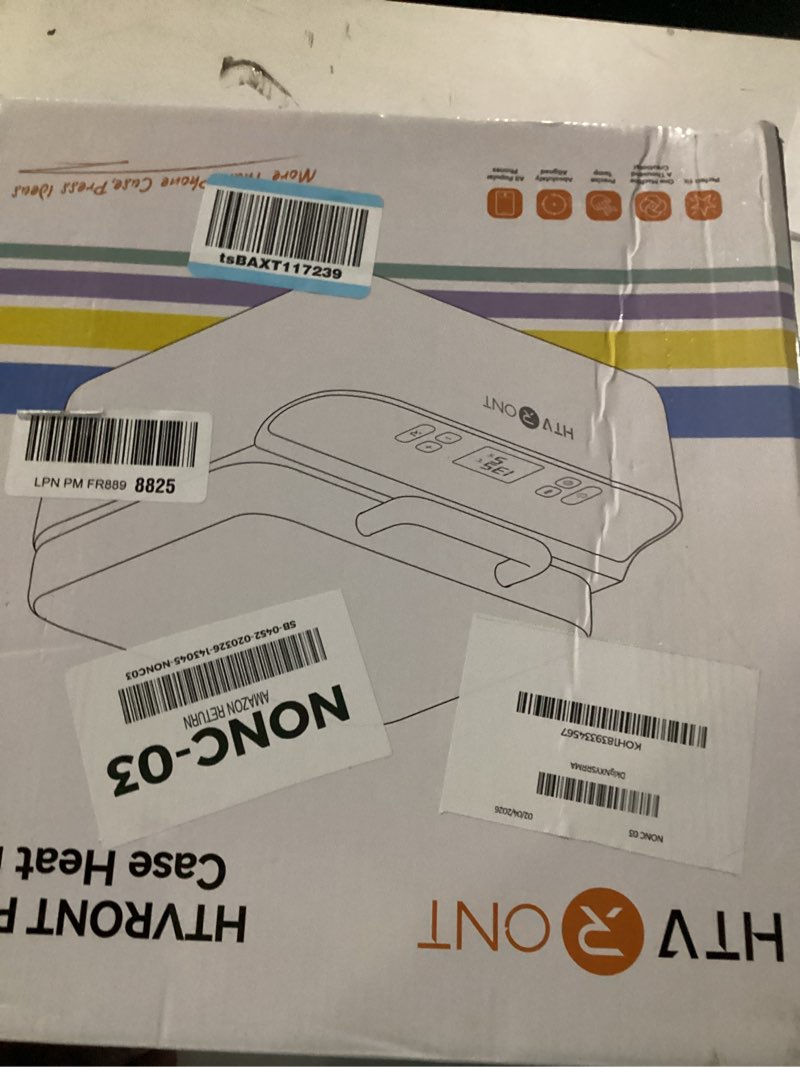 Condition photo showing New/Like New for HTVRONT Phone Case Heat Press Machine Compatible with Android- H17 Vacuum Heat Press Machine for Phone Cases- Sublimation Press for Custom Phone Case, Badges, Coasters, Includes Film & Fixture White Compatible with Android