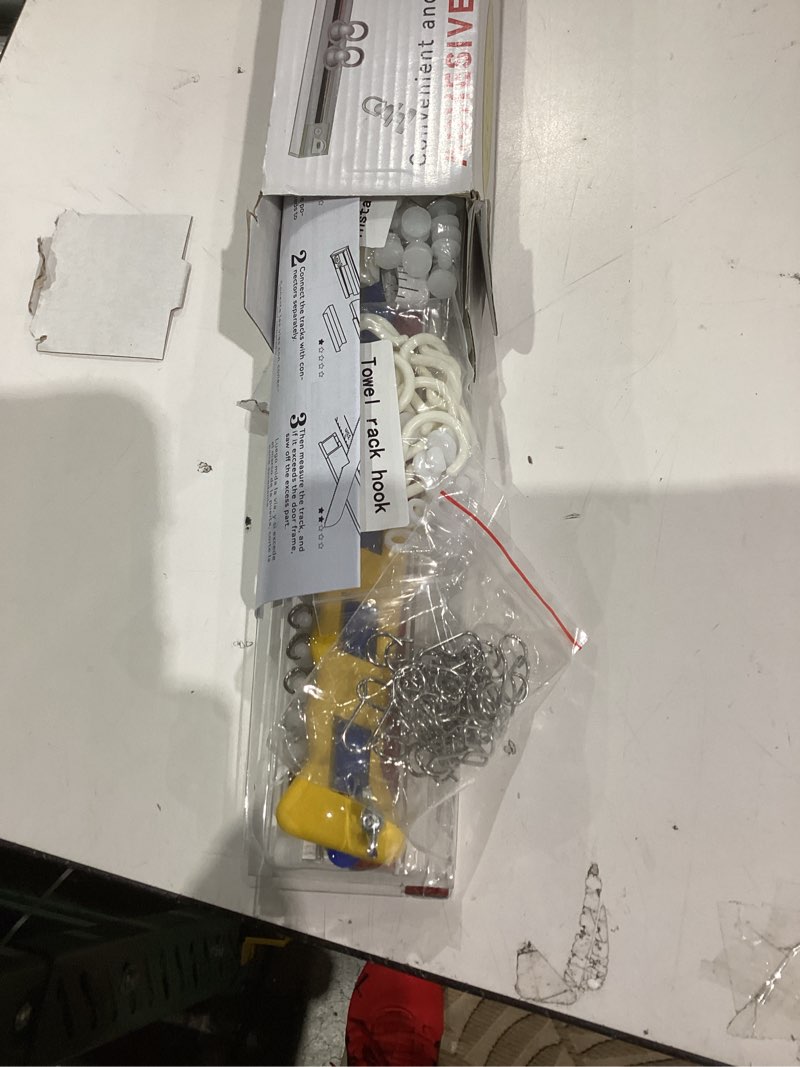 Condition photo showing New/Like New for Adhesive Ceiling Curtain Track, Paste Type No Need to Drill, Suitable for Smooth Ceiling or Wall, Closets, Door and Window Frames, Meet Multi-Scenario and Multi-Functional Needs-3.32M/10.9FT 3.32M/10.9FT White