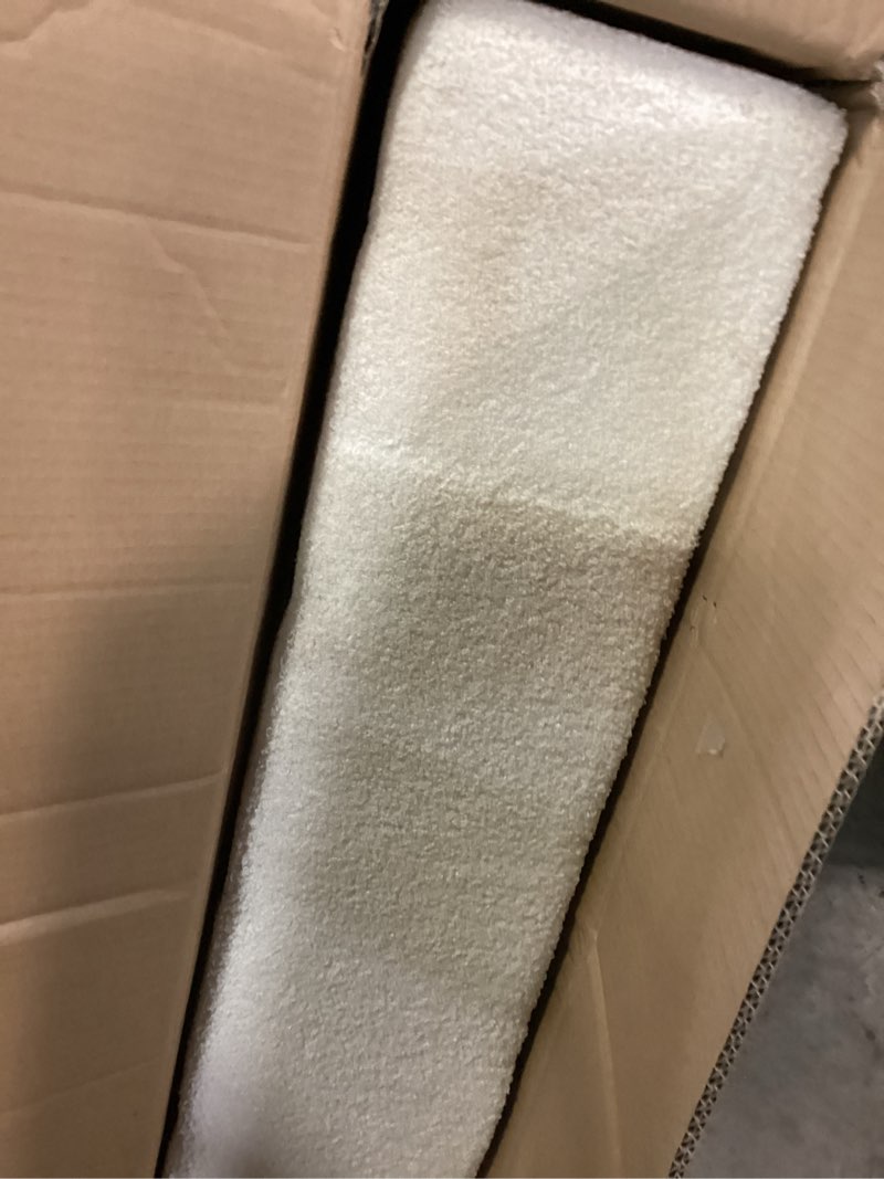 Condition photo showing Good Condition for Yaheetech Modern Ottoman Bench Boucle Bench Upholstered Footrest for Living Room with Gold Metal Legs and Padded Seat Ivory Ivory 16"D x 45"W x 17"H