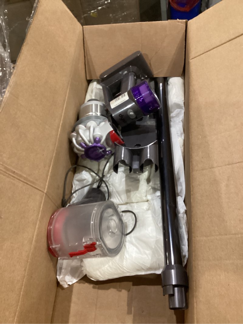 Condition photo showing As Is for dyson v11 cordless stick vacuum, large, nickel/blue