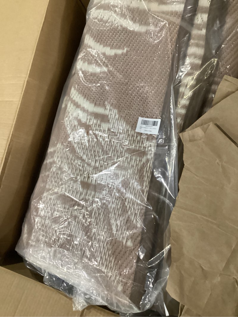 Condition photo showing Good Condition for pauwer waterproof outdoor rug 9x12, reversible plastic straw patio camping rug, indoor outdoor rv mat carpet for deck, camper, porch, balcony, backyard, picnic, leaf brown leaf brown 9'x12'