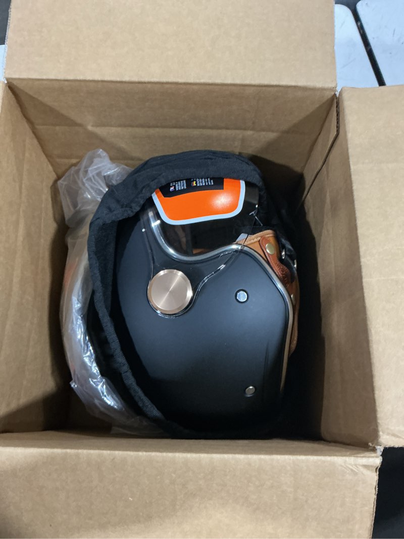 Condition photo showing Good Condition for open face motorcycle helmet for adults, dot approved,3/4 retro vespa helmet, dual visors men's and women's motorbike casco for moped cruiser bobber and chopper x-large matte black