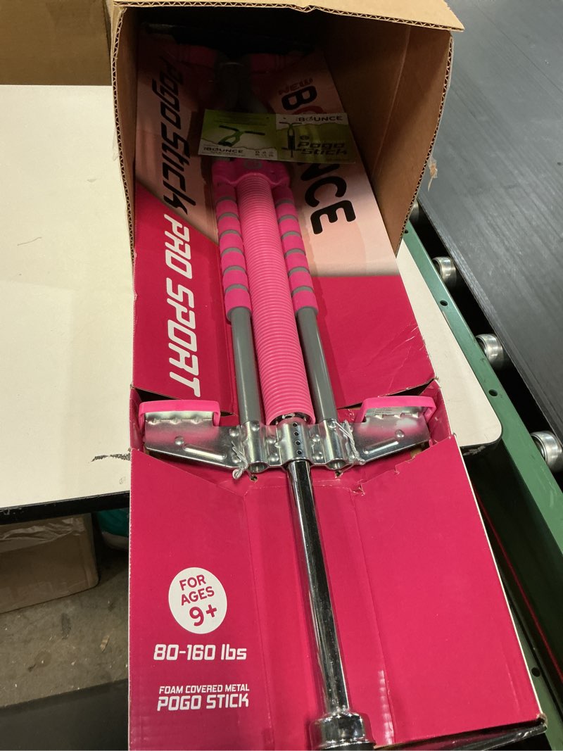 Condition photo showing New/Like New for New Bounce Pogo Stick for Kids - Pogo Sticks for Ages 9 and Up, 80 to 160 Lbs - Pro Sport Edition, Quality, Easy Grip, PogoStick for Hours of Wholesome Fun Pink
