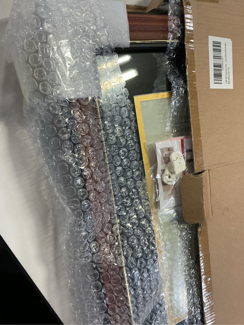 Condition photo showing New/Like New for CORE ART Diploma Frame Display 11x14 Documents with Mat or 15x18 Pictures without Mat, Real Wood Wall Frame with Tempered Glass(Chocolate Brown) Chocolate Brown - Black 15x18 for 11x14