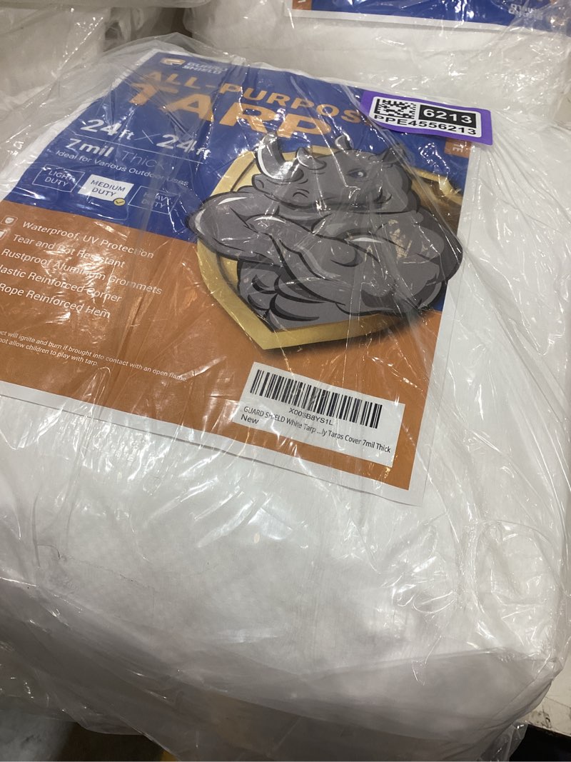 Condition photo showing New/Like New for GUARD SHIELD White Tarp 6x6 Feet Medium Duty All Purpose Poly Tarps Cover 7mil White 6x6
