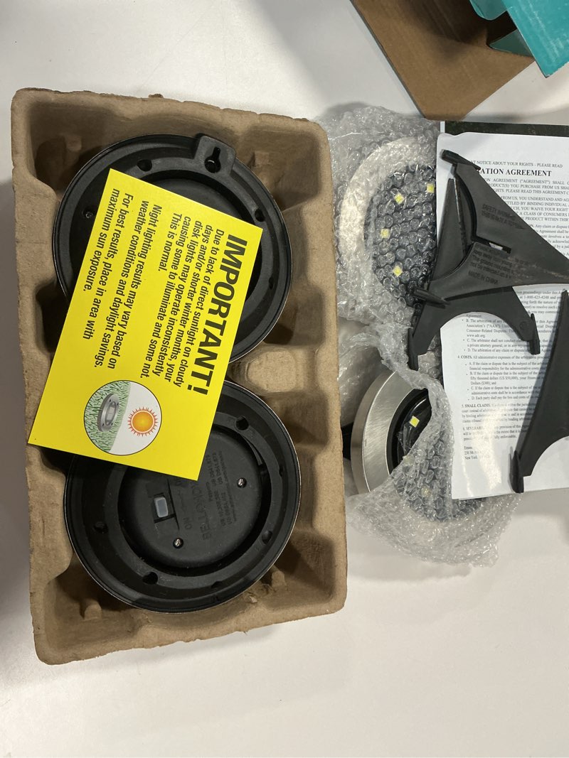 Condition photo showing Good Condition for BELL + HOWELL 4 -Pack Bell + Howell Disk Lights 3 -Lumens 3 -Watt Stainless steel Solar LED