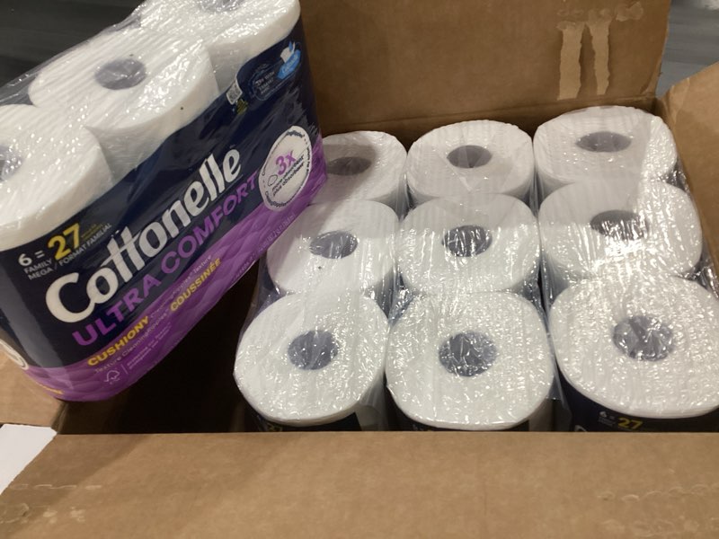 Condition photo showing New/Like New for Cottonelle Ultra Comfort Toilet Paper with Cushiony CleaningRipples Texture, Strong Bath Tissue, 24 Family Mega Rolls = 108 Regular Rolls (4 Packs of 6) Family Mega Pack of 24