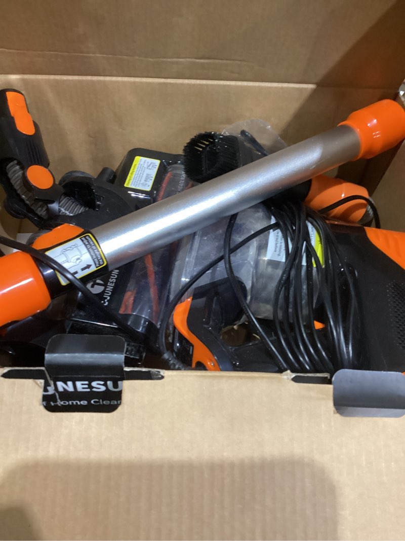 Condition photo showing Good Condition for 23Ft Corded Vacuum Cleaner, 600W Powerful Self-Standing Stick Vacuum for Home with 20Kpa Suction, 2 Speeds Lightweight Household Vacuum Cleaner for Carpet,Hardwood Floors and Pet Hair