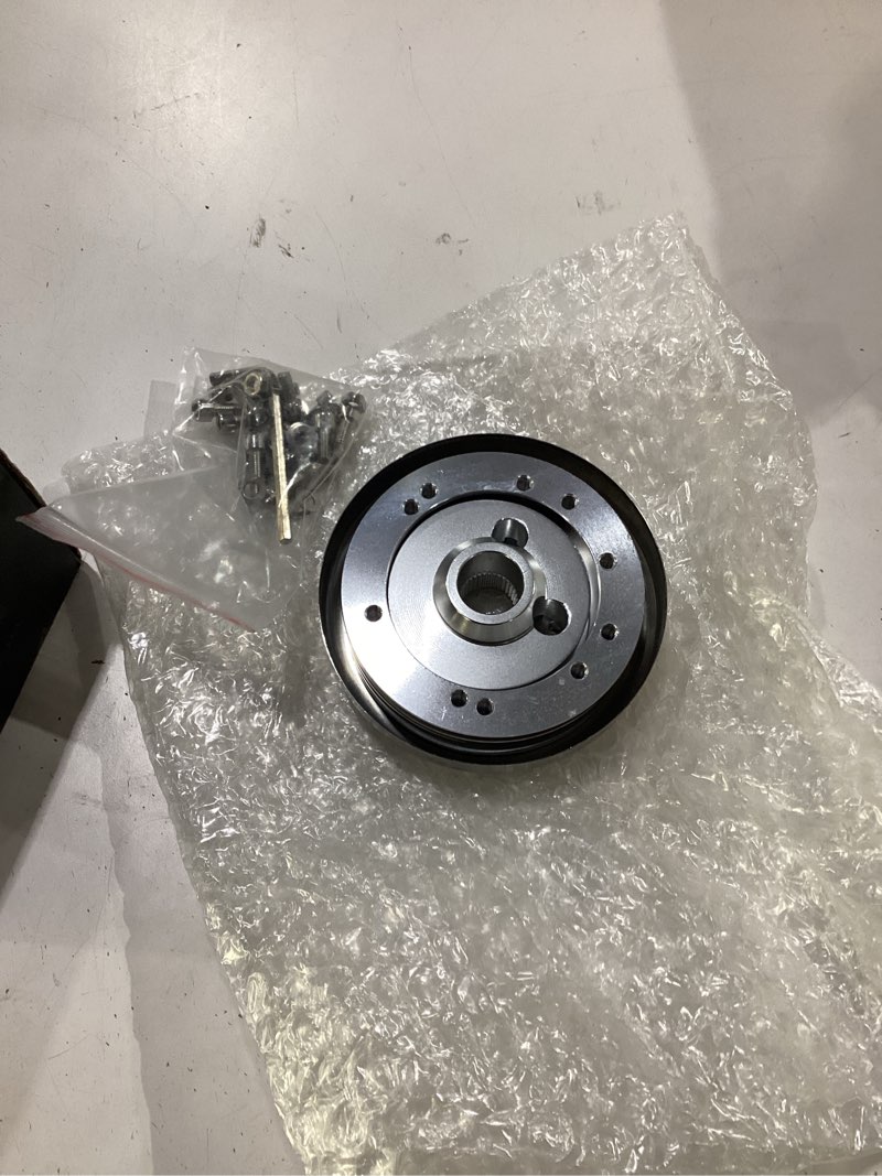 Condition photo showing New/Like New for bestteam universal steering wheel snap off quick release hub adapter boss kit with 6-hole steering wheel hub (purple)