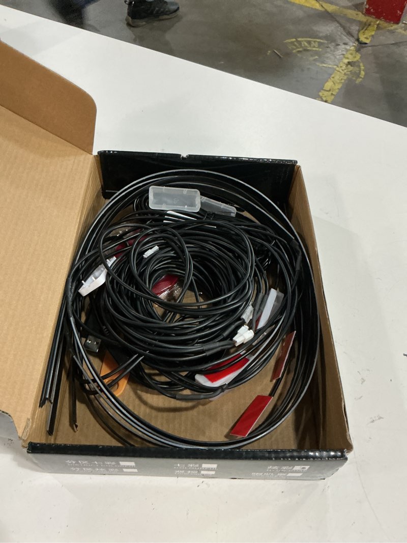 Condition photo showing As Is for interior car led strip lights, rgb 10 in 1 dynamic dreamcolor chasing acrylic led lights for car, usb powered ambient lighting kits with wireless app, sound active function car neon lights (10 in 1)