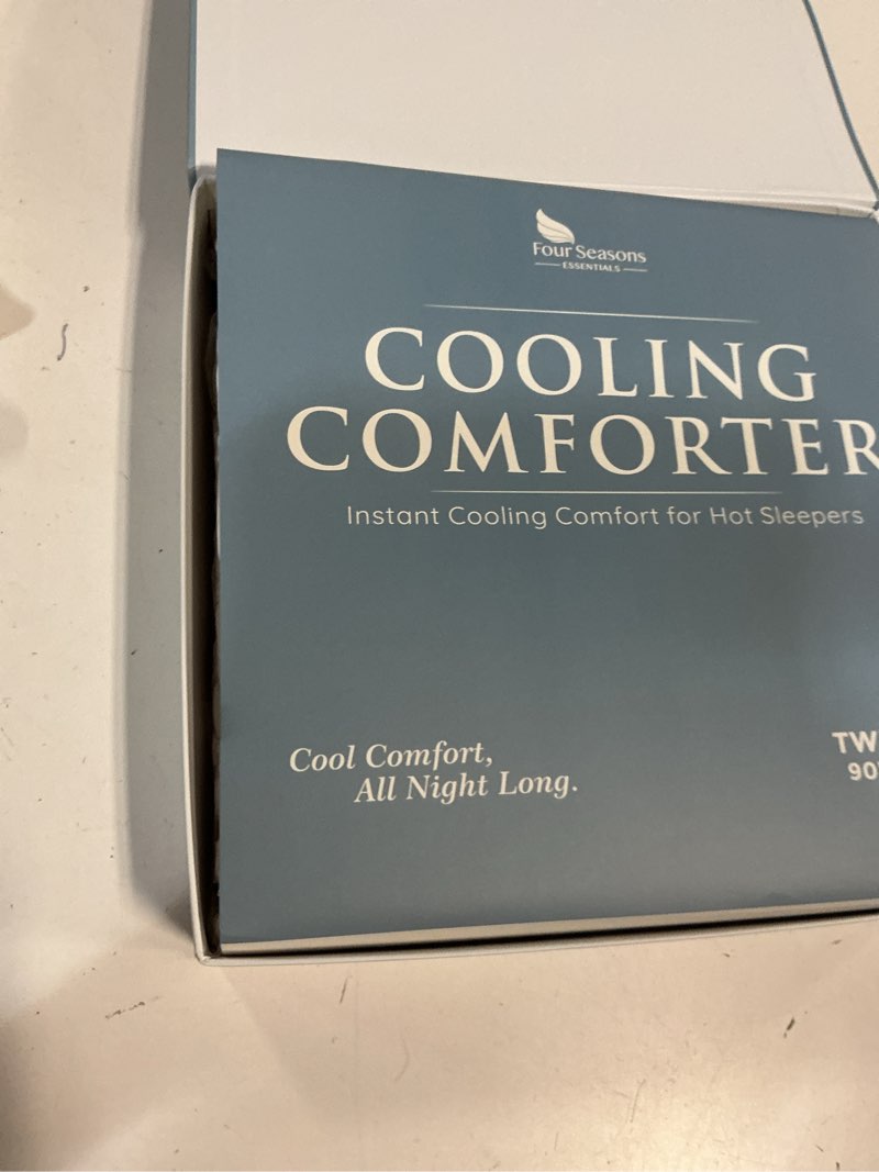 Condition photo showing New/Like New for Four Seasons Essentials Cooling Comforter - Twin Size 69" x 90" - White White Twin
