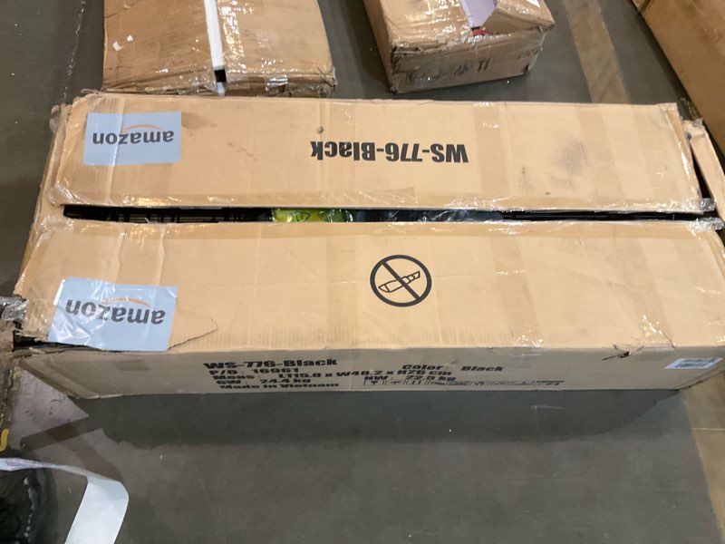 Condition photo showing As Is for fdw 48"l×18"w×82"h wire shelving unit storage cart metal shelf rolling utility cart 2100lbs capacity with 6 tier casters adjustable layer rack strong steel for restaurant garage pantry kitchen,black black 48×18×82