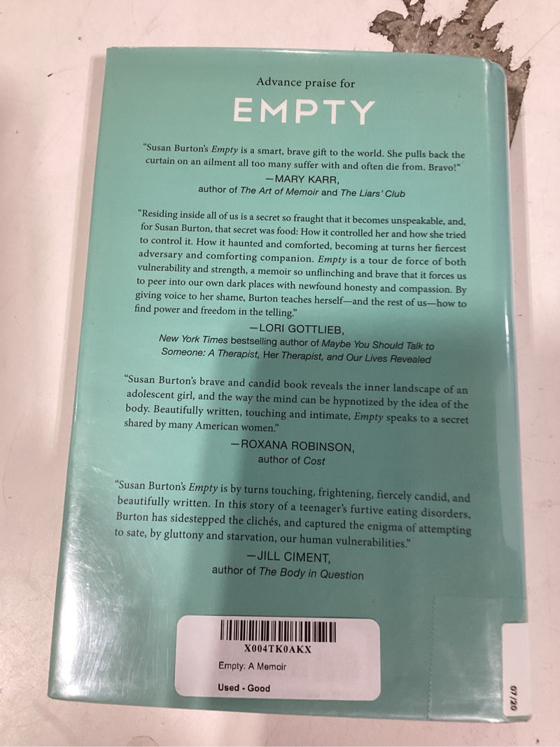 Condition photo showing Good Condition for Empty: A Memoir