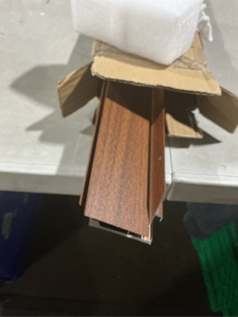 Condition photo showing As Is for 1.5” deep frame for 32x48 canvas paintings, diy metal floating frame with 1.5” deep for artists designers landscape portrait artwork, modern home office wall decor (walnut)