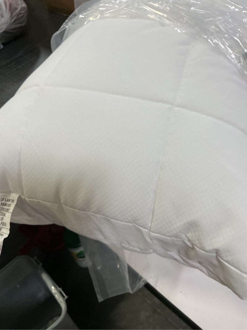 Condition photo showing Good Condition for Nuzzle Adjustable Pillow for Side Sleepers, Luxury King Size Bed Pillow Hotel Collection - Best Adjust Height Soft Firm Pillow for Back, Stomach or Side Sleepers King SIze (Set of 1) White