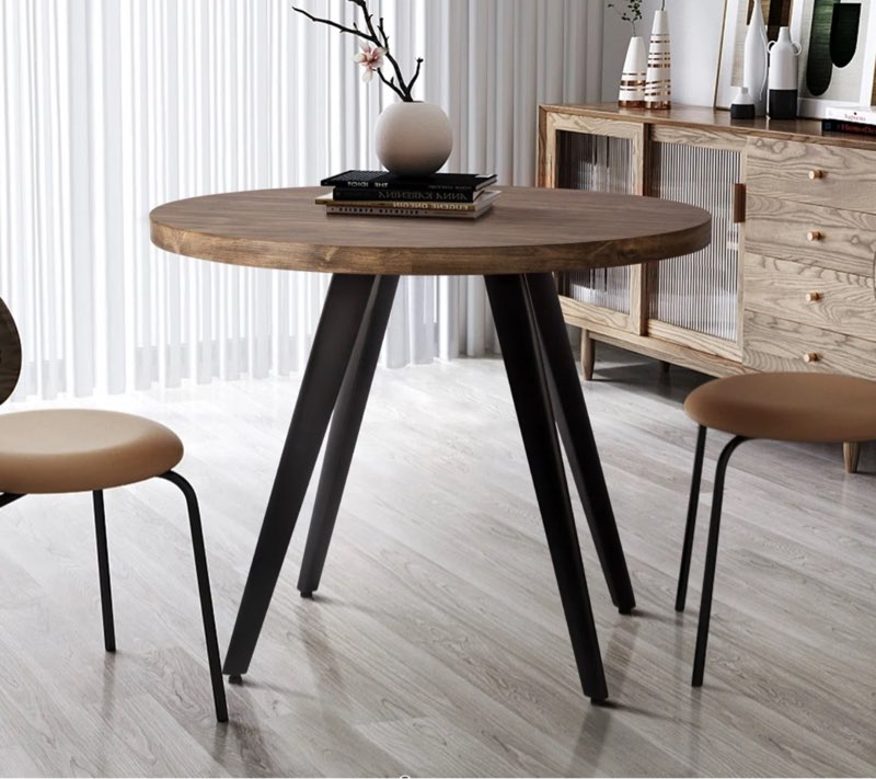 jakyren 31.5'' wood round dining table