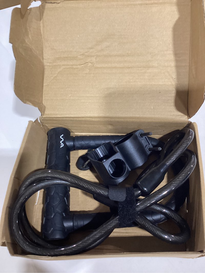 Condition photo showing Good Condition for bike lock heavy duty anti theft, keyed bike u lock with 4ft security cable and mounting bracket for road bike, mountain bike, folding bike short/20 black