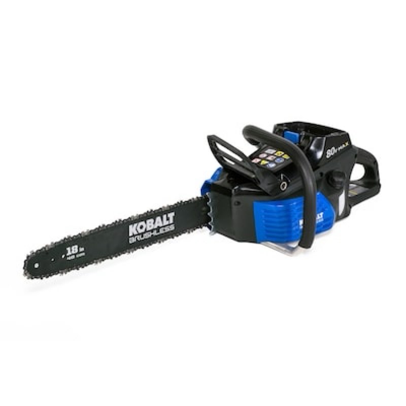 kobalt 80-volt 18-in battery chainsaw battery not included charger not included 
